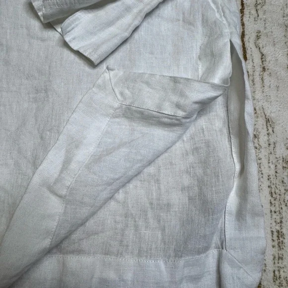 The White Company White Label 100% Linen Button Up Shirt Women's US 6 UK 10 - Picture 5 of 6